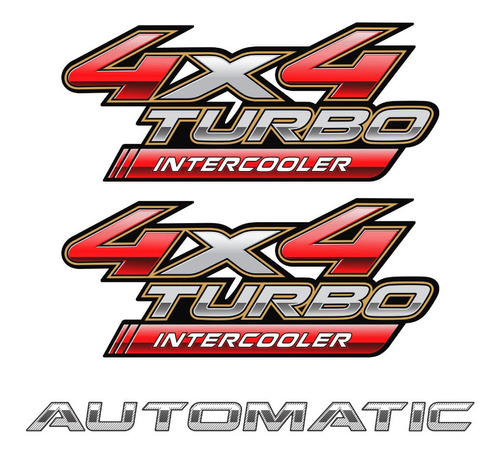 Adesivo Emblema Hilux 4x4 Turbo + Automatic 2007 Kit08