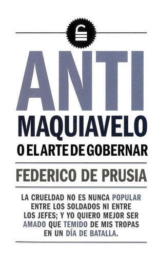 Libro: Anti Maquiavelo / Federico De Prusia