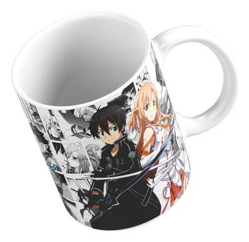 Taza Mug 11oz Anime Sao Sword Art Online Kirito Asuna