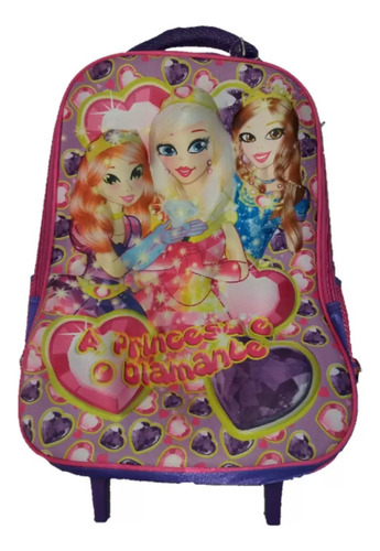 Mochila De Rodinha Princesa E O Diamante P/meninas Hell Vozz