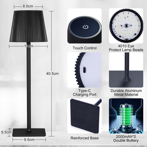 Bh Para Lámpara De Escritorio Led Moderna Con Control Y 3