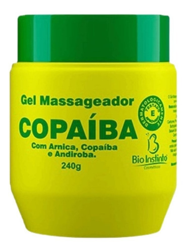  Gel Copaíba Arnica E Andiroba 240g Bio Instinto Tipo de embalagem Plástico Fragrância Suave