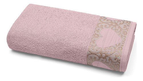 Toalha Banho Jacquard Felpuda Love Algodão Buettner Rose