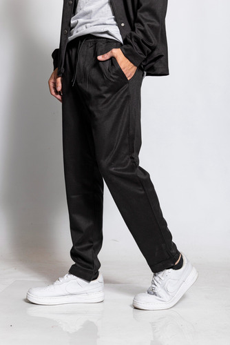 Pantalón Hombre Gabardina Con Bolsillos Liso Clásico Shaffe