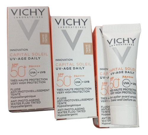 Capital Soleil Vichy Uv Age Daily 50 Fps Color 3pzas 9 Ml