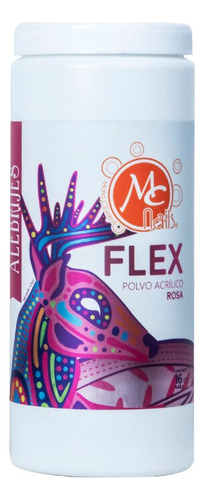 Mc Nails Polvo Acrílico Flex Básico 16 Onzas. Uñas Acrílicas Color Rosa