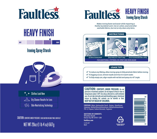 Spray Starch Faultless Heavy Hold 591 Ml (pacote Com 3)