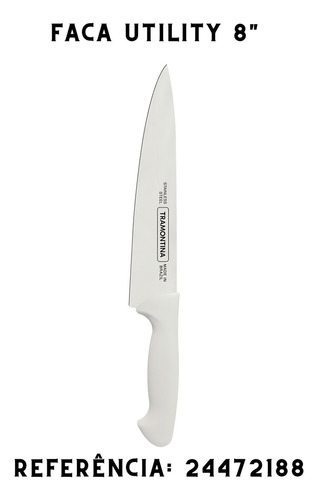 Juego de Cuchillos Tramontina Premium 3 Pzas con Mangos de Polipropileno Blanco