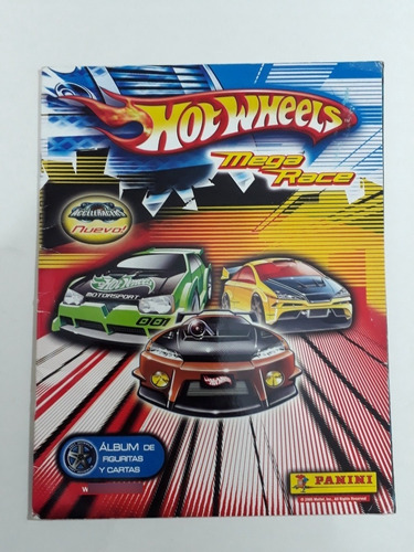 Album Hotwheels Mega Race. Incompleto  Solo Tiene 64 Laminas