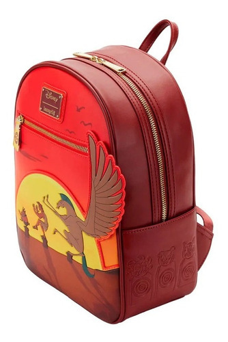 Imagen 2 de 4 de Loungefly Disney Hercules 25th Sunset Backpack Color Rojo