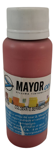 Colorante Para Pintura Mayor 80ml Bermellón