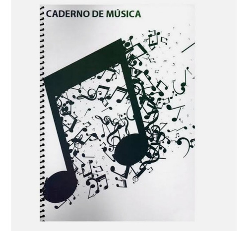 Caderno De Música Espiral 100 Páginas