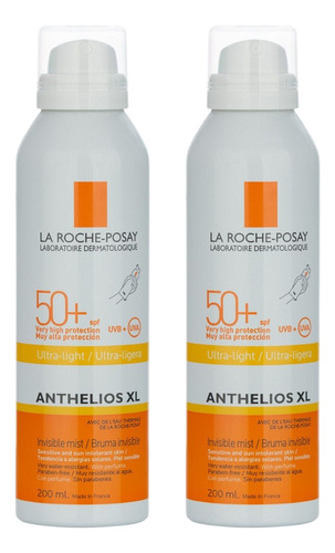 Combo X2 La Roche Posay Anthelios Fps50+bruma Corporal 200ml