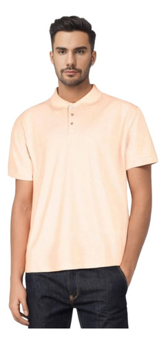 Remera Polo Manga Corta Hombre Beige - Mundo Trabajo