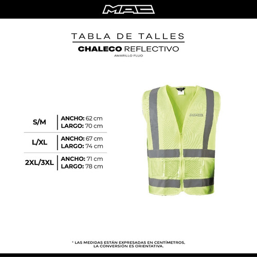 Imagen 4 de 6 de Chaleco Moto Reflectivo Mac Fluo Seguridad Devotobikes