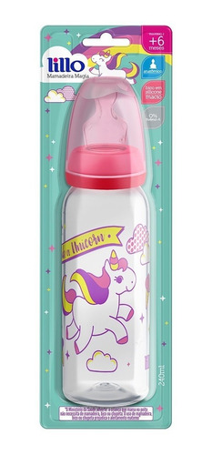 Mamadera Tetina Anatomica Lillo Magia 240ml +6 Meses Color Azul