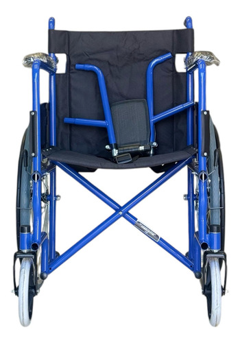 Silla De Ruedas Economica Adulto Plegable Carré Srp-4611 Color Azul