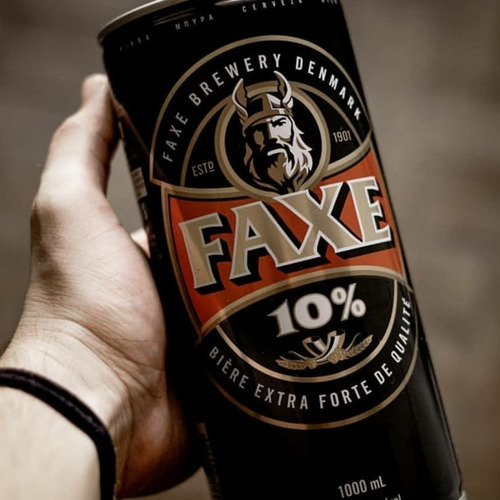 Imagen 2 de 10 de Cerveza Faxe Extra Strong 10% Lata 1000ml. - Dinamarca