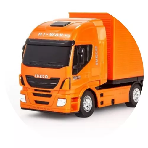 Caminhao bau iveco hi way usual brinquedos usual plastic