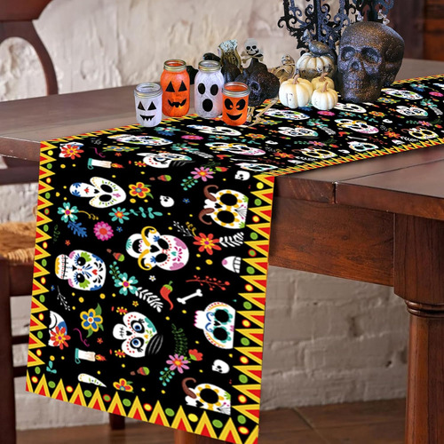 Decoraciones De Mesa De Halloween, Camino De Mesa De Calaver