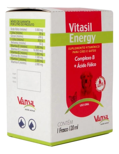 Suplemento Vitasil Energy 120ml - Vansil