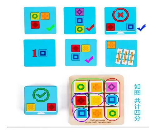 Puzzle Diamonds Cubo Block 3d Educativo Montessori -759