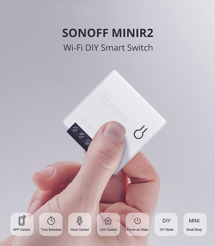 Imagen 8 de 10 de Interruptor Wifi Sonoff Mini R2 C/bornera Para Llave Externa