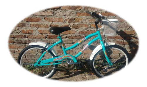 Bicicleta R20 Playera Nena Infantil Liberty Con Canasto