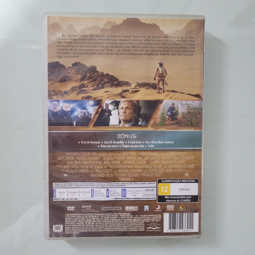 Dvd Original Perdido Em Marte - Matt Damon X (Usado)