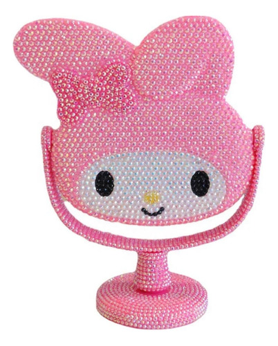 Espejo Anime Hello Kitty My Melody Con Diamantes 