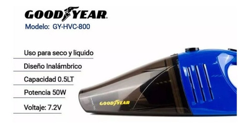 Aspiradora Good Year Recargable A 220v 50w Portatil Hogar