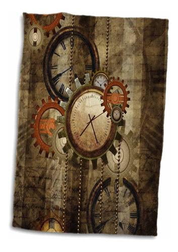 3d Rose Steampunk En Noble Design-clocks And Ge  Toall...