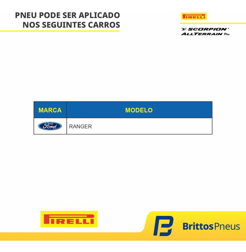 Kit 2 Pneus Pirelli Aro 20 Scorpion A.t. Plus 275/55 R20