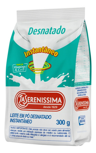Leite Pó Instantâneo La Serenissima Desnatado Pacote 300g