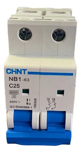 Breaker Termomagnético Riel 2x25a Icc:6ka