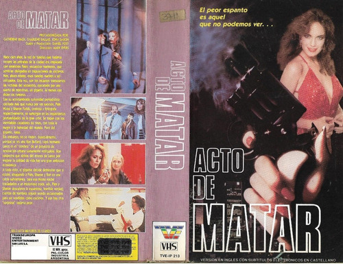 Acto De Matar Vhs Catherine Bach John Saxon Charlene Dallas