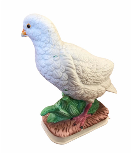 Ave De Colección Pollito Blanco Ave Porcelana Pajaro