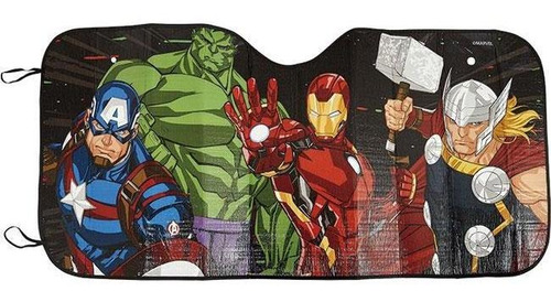 Protetor Solar Para-sol Frontal Vingadores Avengers Ventosa