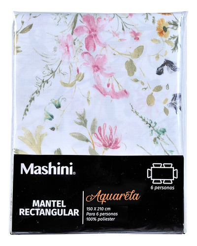 Mantel Rectangular Estampado Acuarela 150x210cm