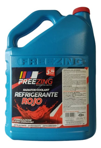 Refrigerante Freezing Rojo Galón 3,79l Promo Bulto 4 Galones