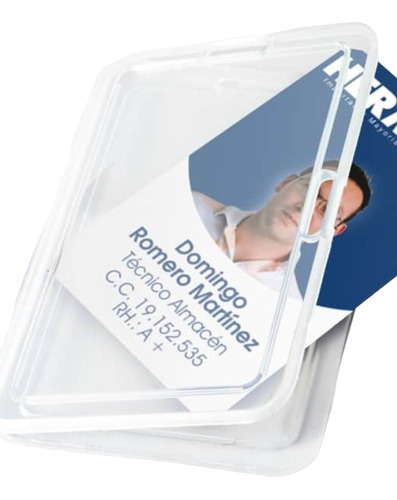 Porta Carnet Transparente De Doble Click 