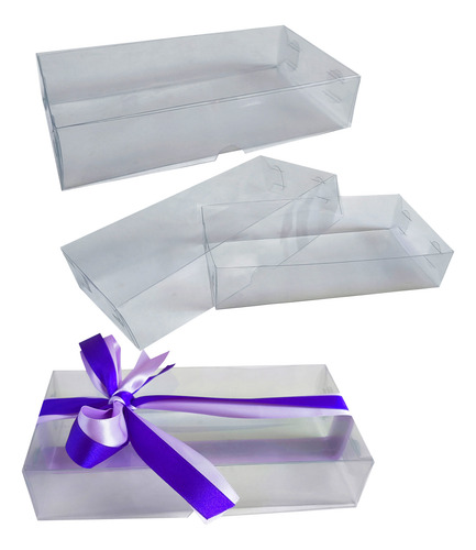 25 Caja Base Y Tapa Transparente 20x10x4 Cms Mod 1810 Transp