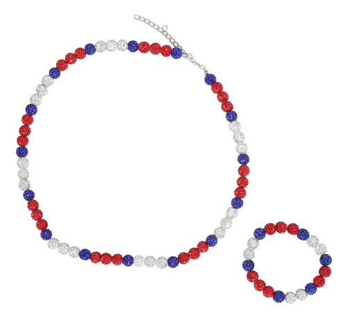 Conjunto De Collar Y Pulsera De Béisbol Con Diamantes De Imi
