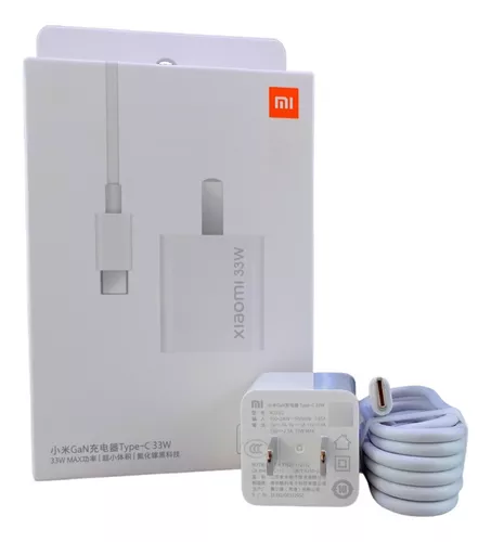 Cargador Xiaomi Carga Rápida Turbo 33W Cable Tipo-C Redmi Note 9 pro