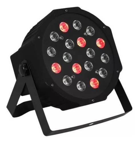 Canhão Refletor Bx-18 Led Strobo Dmx Par 64 Rgb 18w Digital 