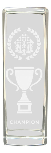 Express Medals Cubo Ajedrez Cristal Solido 6  Alto Trofeo