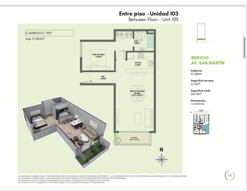 Imagen 11 de 17 de Venta Departamento Aestrenar2amb. Villa Del Parque