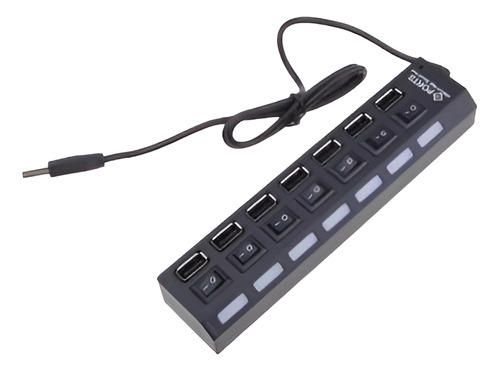 Adaptador Hub Usb 7 Puertos 2.0 Multi Cargador