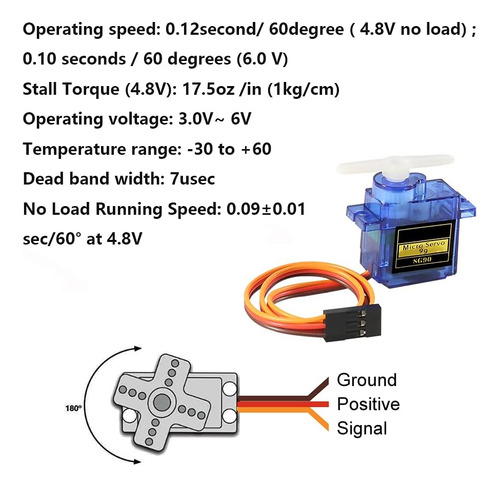 5 Piezas Sg90 Micro Servo Motor Mini Servo Sg90 9g Servo Kit