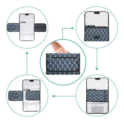 Cambiador Para Bebés, Portátil, Impermeable, De Viaje, Plega